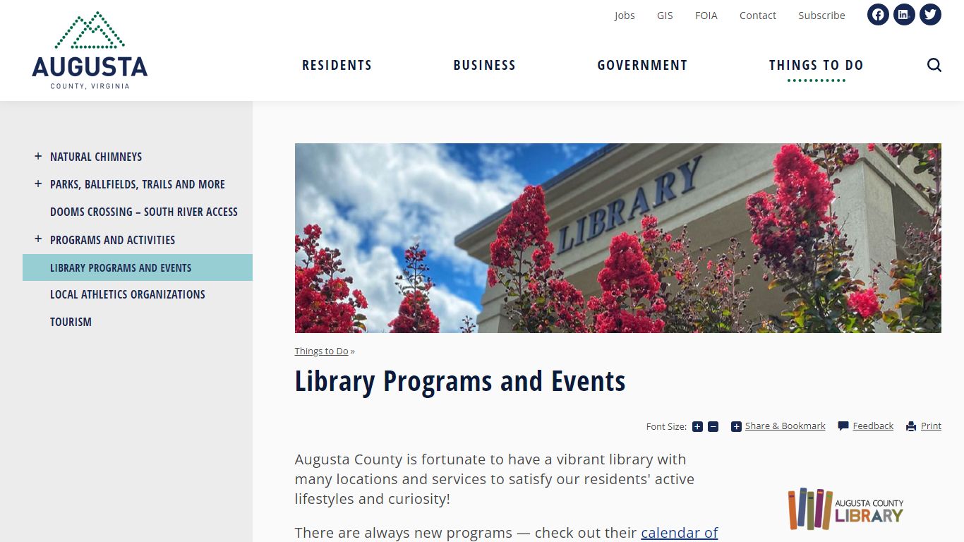 Library Programs and Events | Augusta County, VA