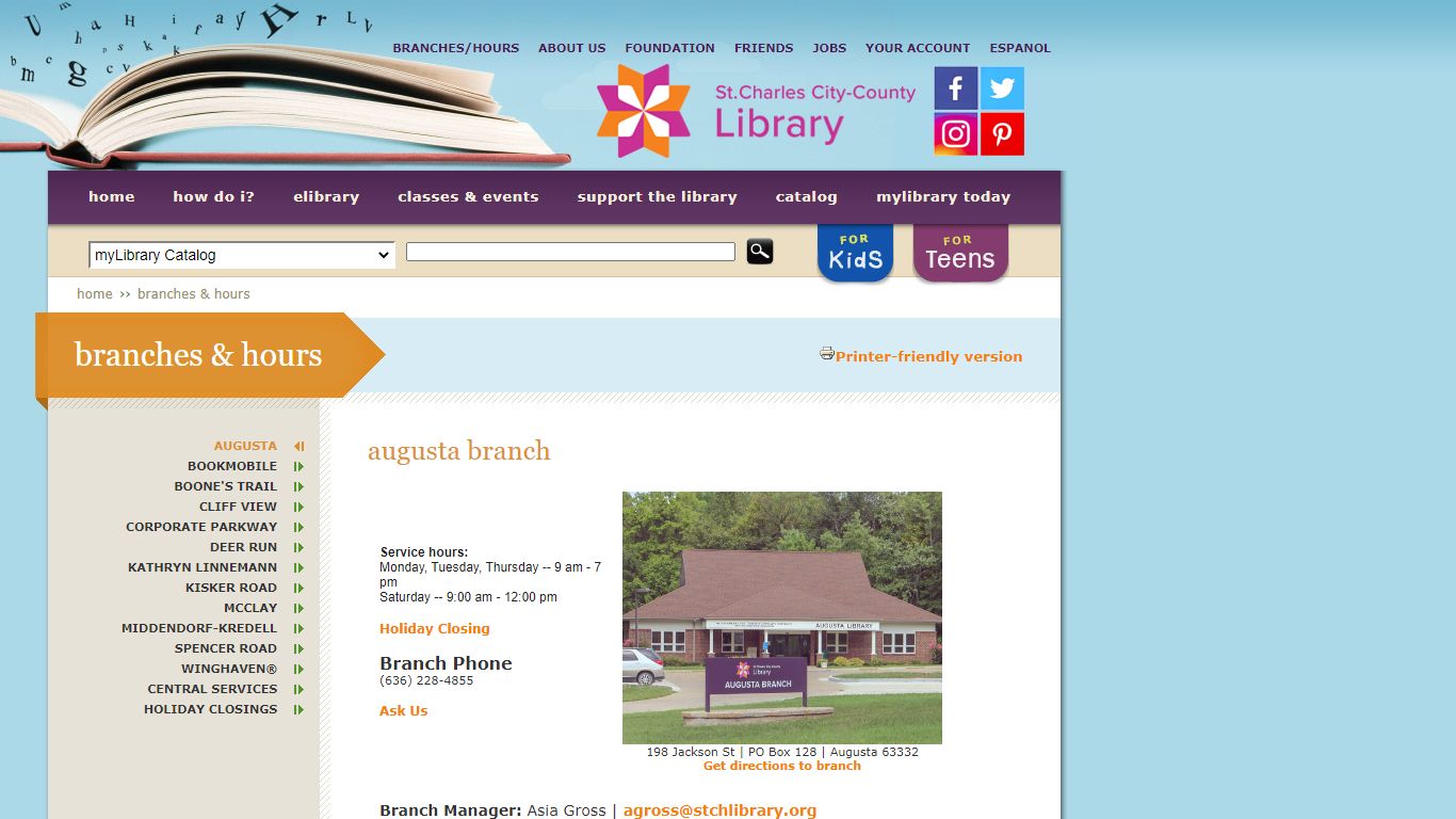 Augusta Branch | St. Charles City-County Library